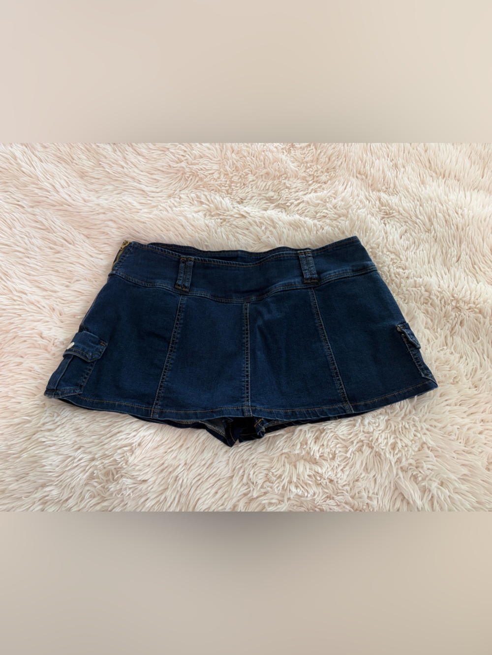 Dark Wash Denim Mini Skirt